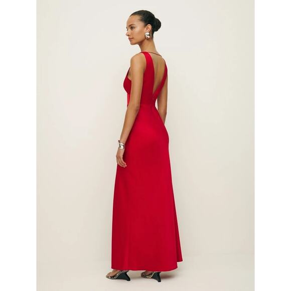 Reformation Elaina Satin Dress Lipstick - Picture 4 of 12